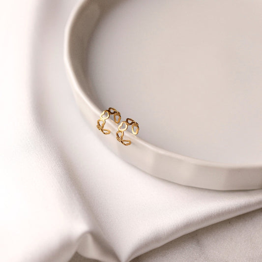 Ear Cuff corações