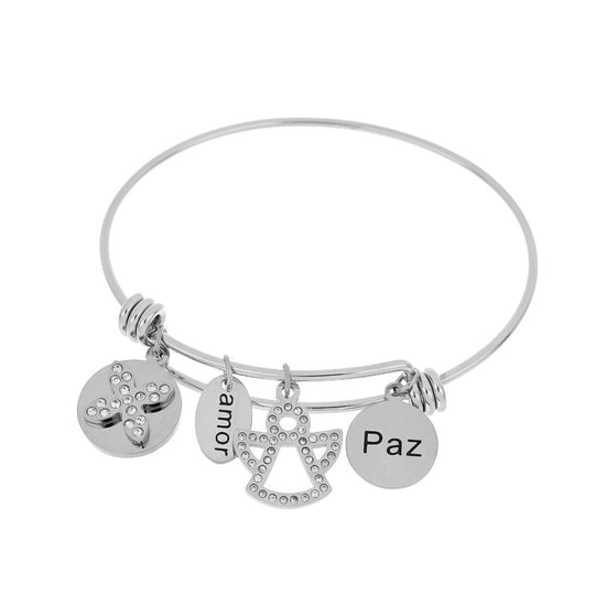 Escrava Angel Amor e Paz em Aço