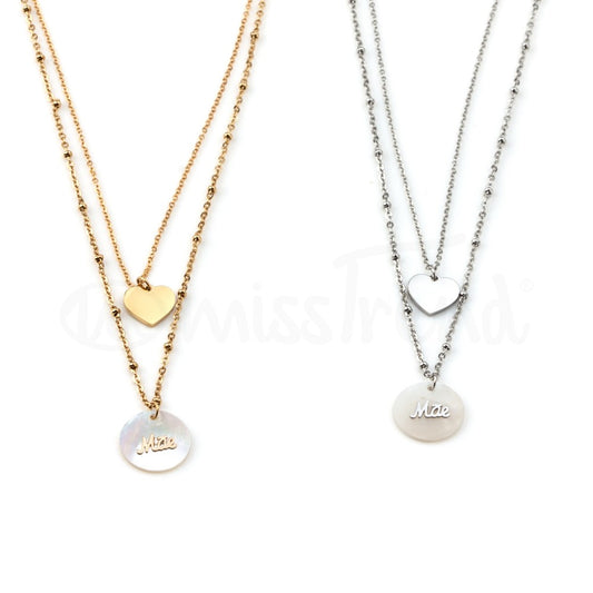 Colar Stone Mãe em aço