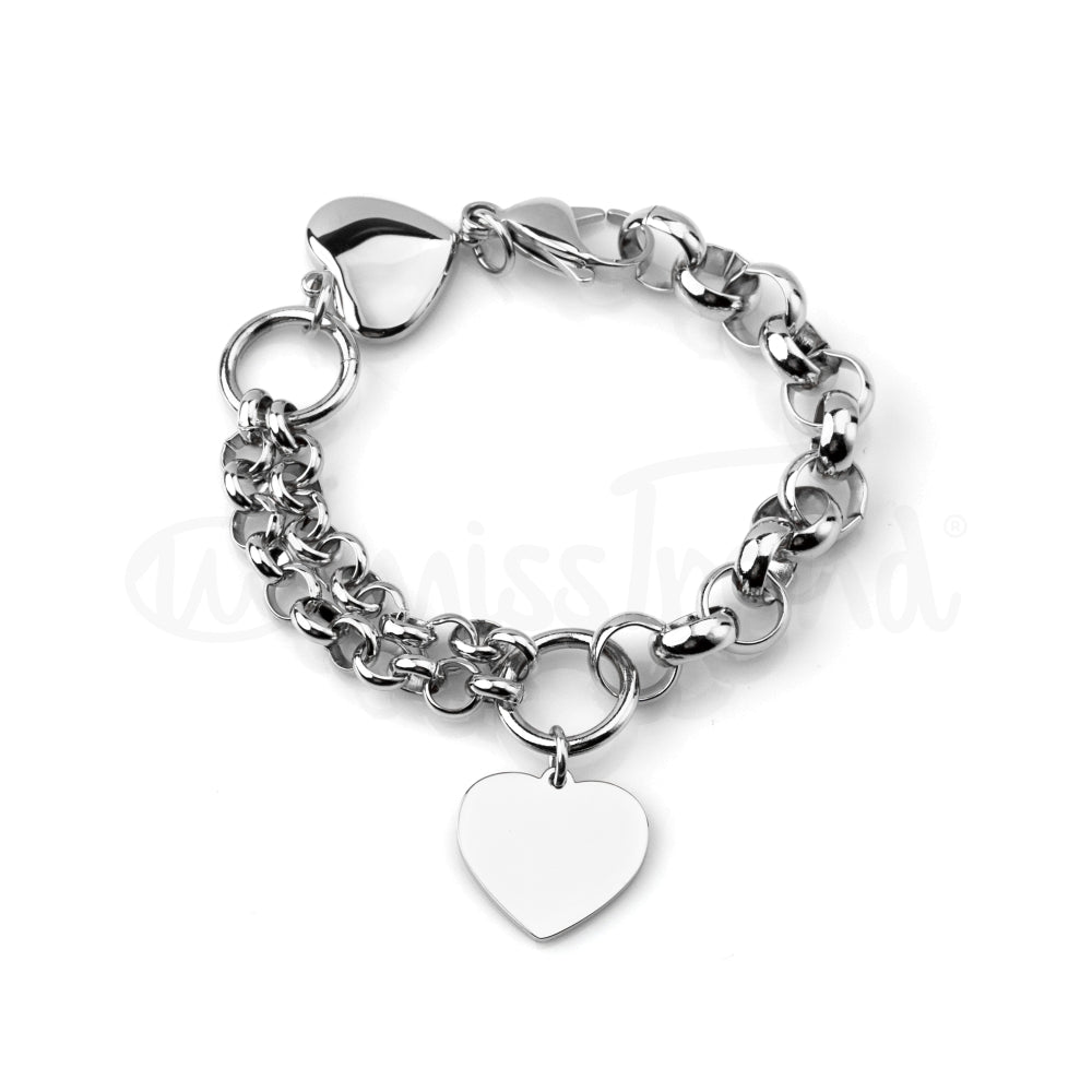 Pulseira flame em aço dourada