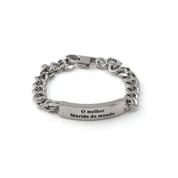 Pulseira O Melhor Marido do Mundo em Aço