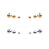 Brincos bubble em aço - pack de 3 pares