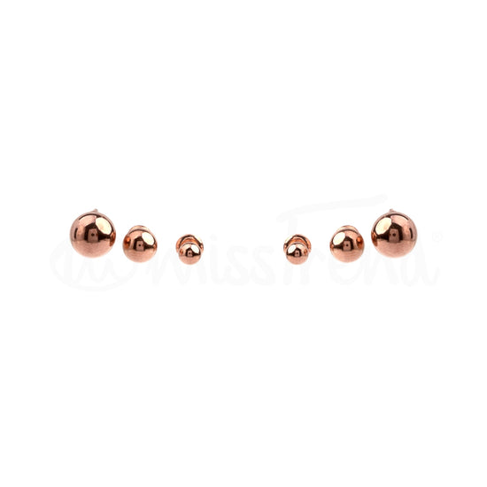 Brincos bubble em aço - pack de 3 pares