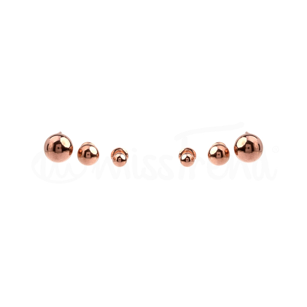 Brincos bubble em aço - pack de 3 pares