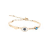 Pulseira olho turco rosa gold em aço