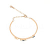 Pulseira olho turco rosa gold em aço