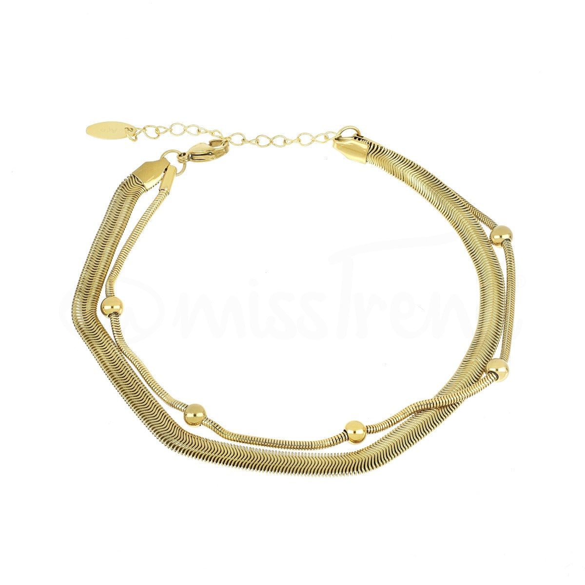 Pulseira de pé Volt em aço dourado