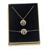 Conjunto Colar + Pulseira Àrvore da Vida em Aço