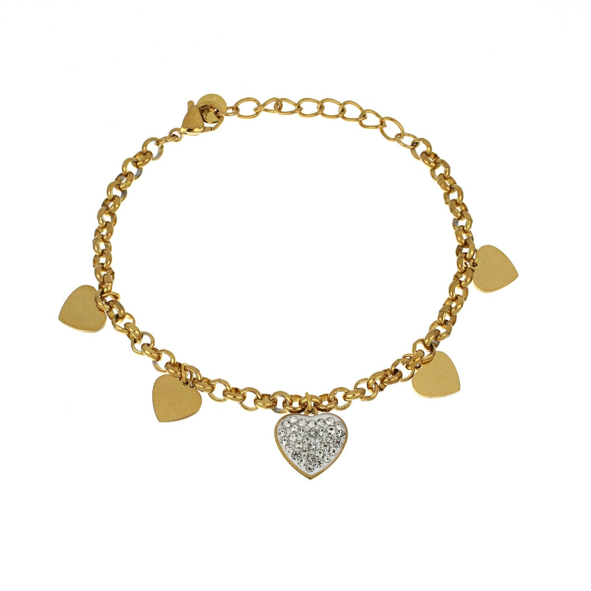 Pulseira Corrente Love Diamond em Aço