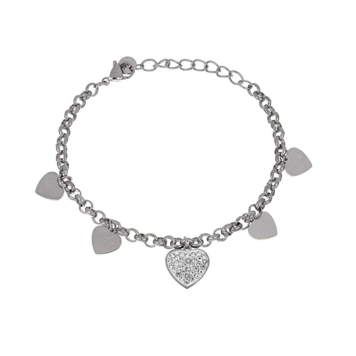 Pulseira Corrente Love Diamond em Aço