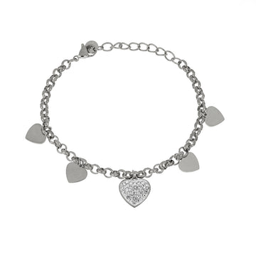 Pulseira Corrente Love Diamond em Aço