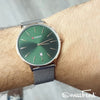 Relogio Curren M steel masculino verde prata