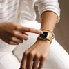 Relógio retro diamond digital dourado