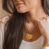 Colar Flame em aço dourado