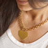 Colar Flame em aço dourado