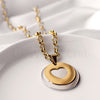 Colar devotion em aço dourado e prateado