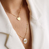 Colar Stone Mãe em aço dourado