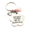 Porta chaves gosto muito de ti sobrinha em aço