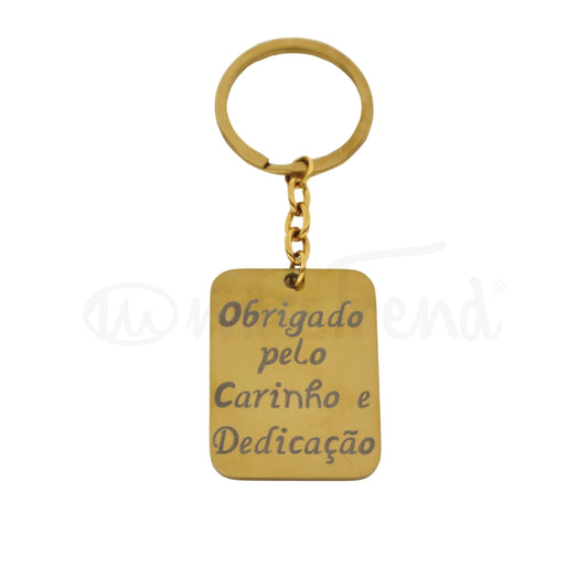 Porta Chaves Obrigado em Aço