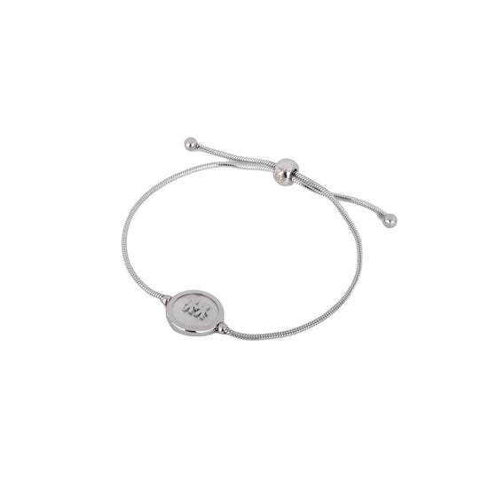 Pulseira Ajustável com Pendente Dois Meninos/Meninas em Aço