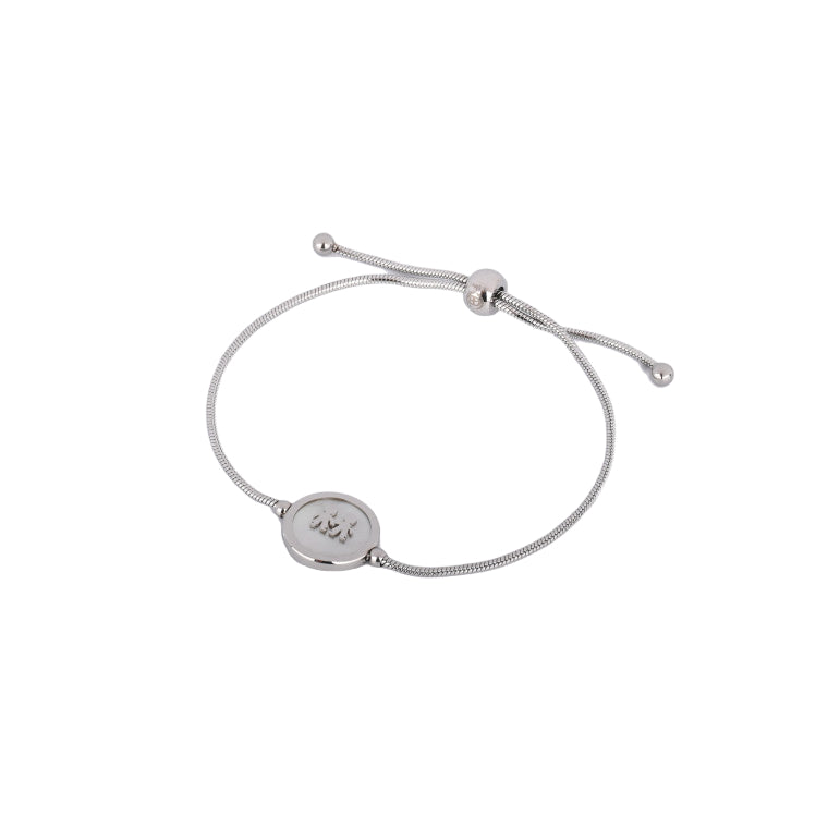 Pulseira Ajustável com Pendente Dois Meninos/Meninas em Aço
