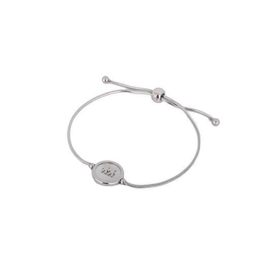 Pulseira Ajustável com Pendente Dois Meninos/Meninas em Aço
