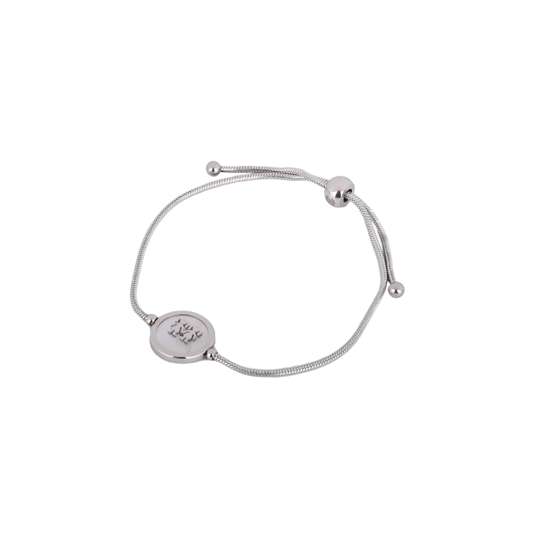 Pulseira Ajustável com Pendente Dois Meninos/Meninas em Aço
