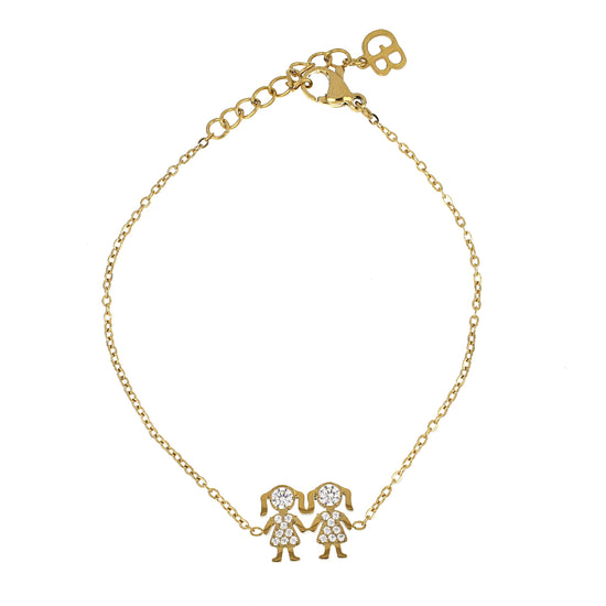 Pulseira com Pendente Meninas/Meninos c/Zircônias