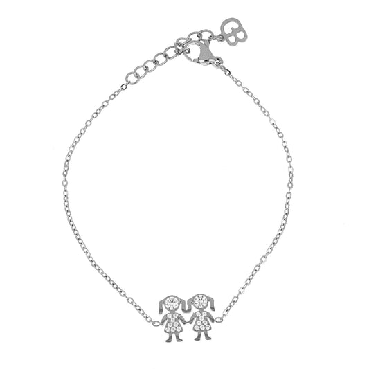 Pulseira com Pendente Meninas/Meninos c/Zircônias
