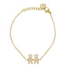 Pulseira com Pendente Meninas/Meninos c/Zircônias
