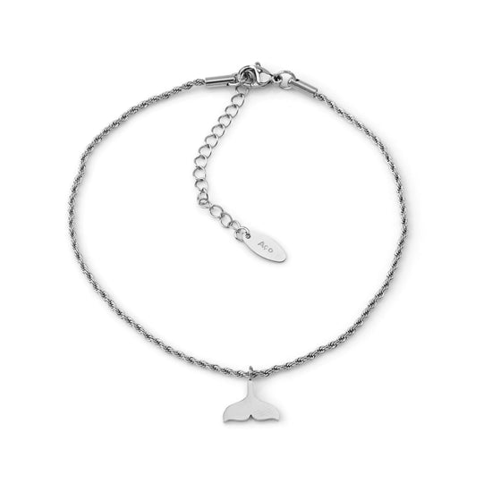 Pulseira Pé Cauda de Sereia em Aço