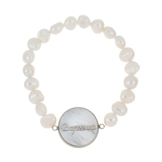 Pulseira Elástica com Pérolas Professora