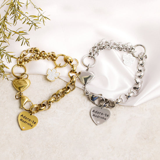 Pulseira Madrinha Angelical em Aço