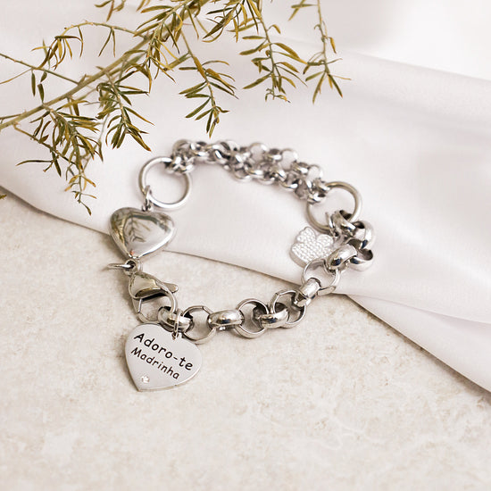 Pulseira Madrinha Angelical em Aço