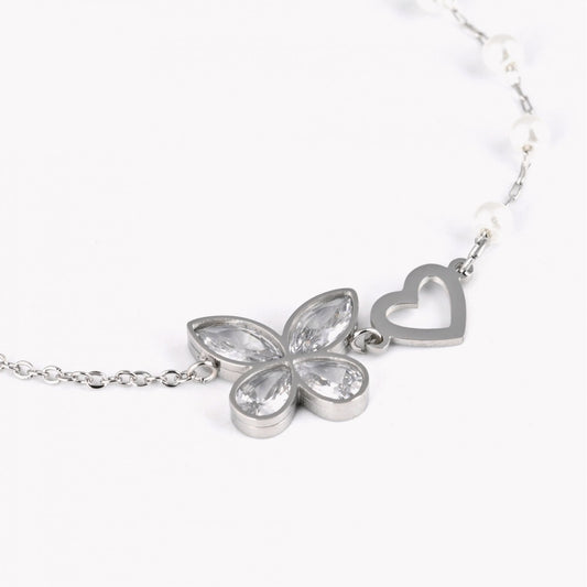 Pulseira Diamond Butterfly em Aço