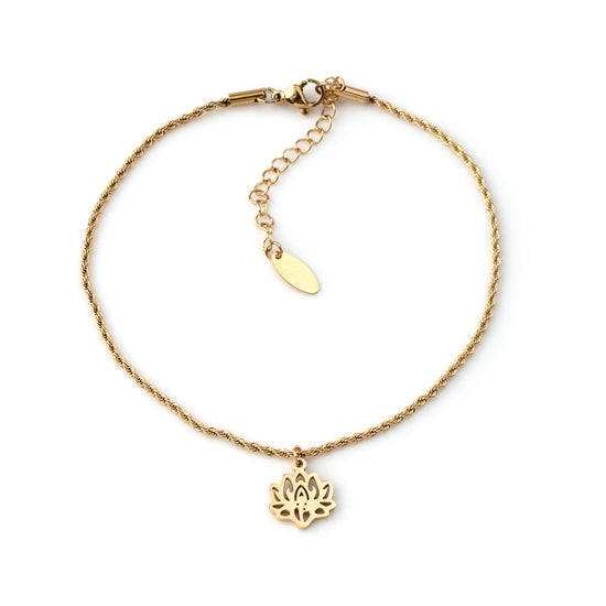 Pulseira Flor de Lótus em Aço