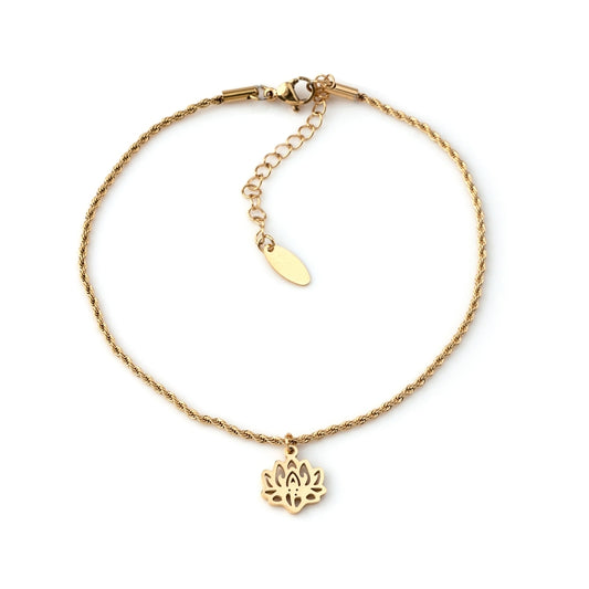 Pulseira Flor de Lótus em Aço
