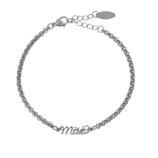 Pulseira Mãe Hearts em Aço