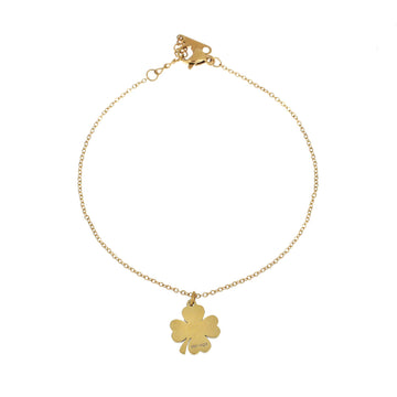 Pulseira com Pendente Trevo em Aço