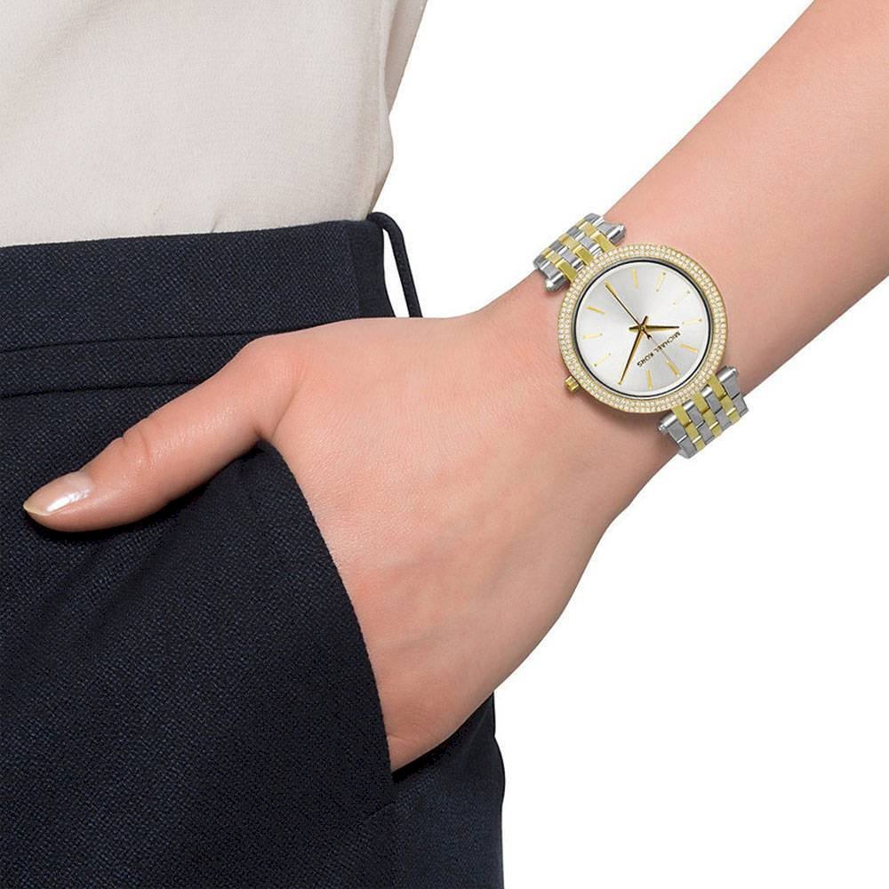 Relógio Michael Kors Darci Dourado Prata MK3215