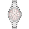 Relógio Michael Kors Kaycie Pavé Prata fundo Rosa - MK6929