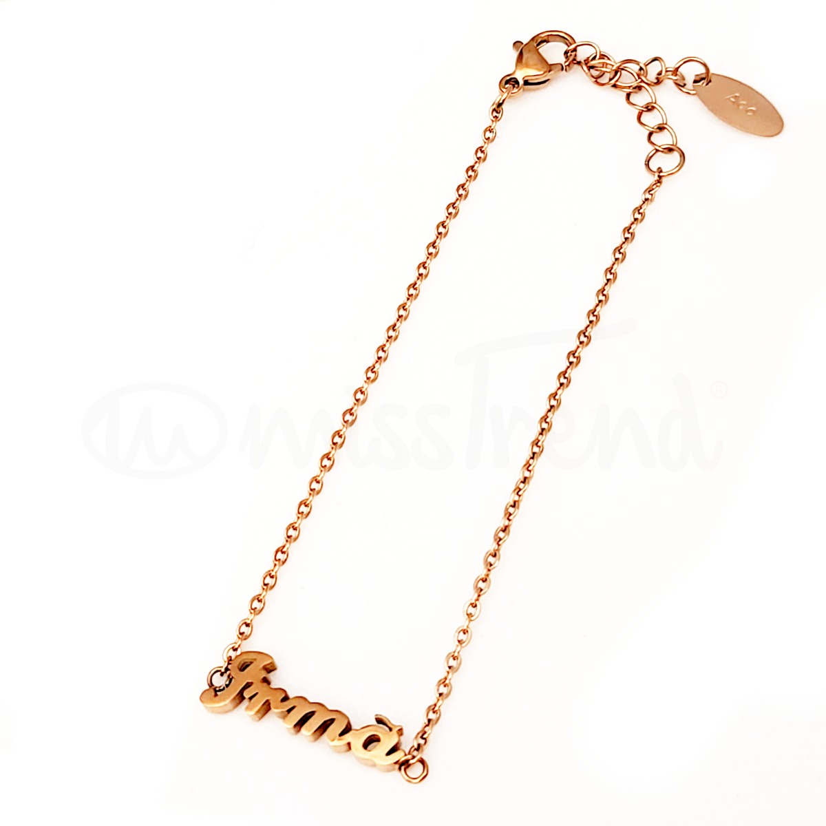 Pulseira Irmã em Aço rosa gold