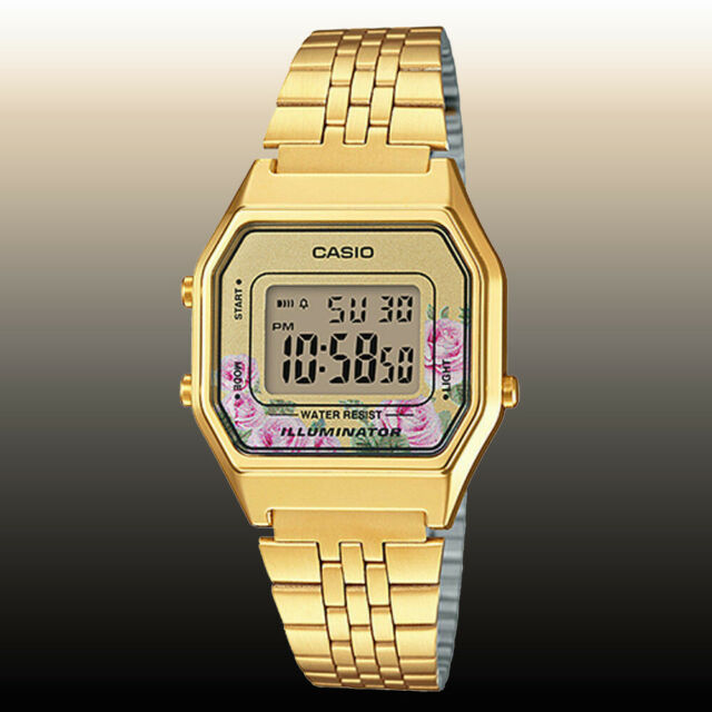 Relógio Casio Vintage com Flores LA680WEGA-4CEF