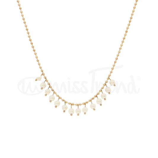 Colar Dazzling pearl em Aço