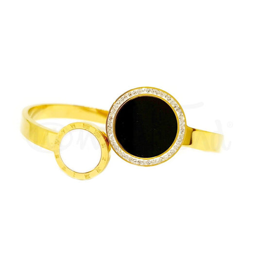Pulseira Romana em aço em dourado