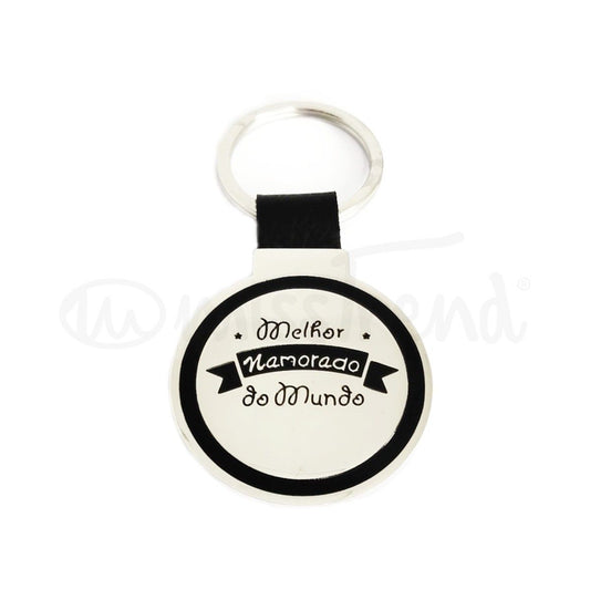 Porta chaves melhor namorado do mundo em aço