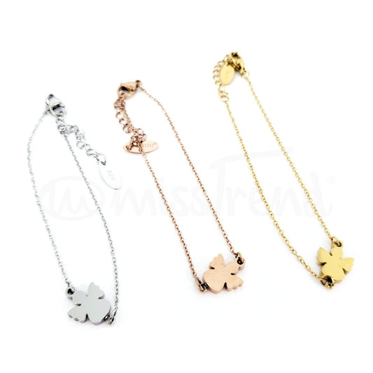 Pulseira Pendente Anjo  em aço