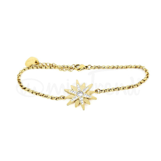 Pulseira Estrela Belle Dourada em Aço