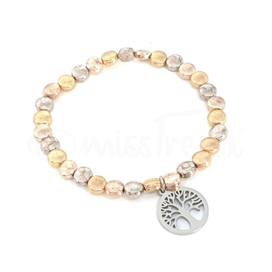 Pulseira elástica com pendente árvore da vida