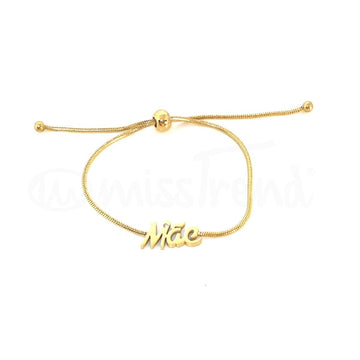 Pulseira mãe em aço dourada